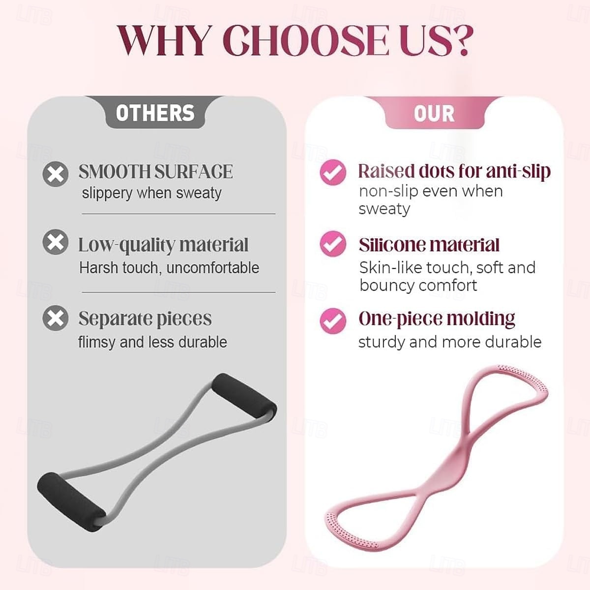 3 эластичных резинки для упражнений в форме восьмерки с ручками для женщин, мужчин, рук, плеч, спины, ног, поддержания формы, фитнес-тренировки для всего тела, йоги, перетягивания каната для домашнего 2026 - €23.99 –P7