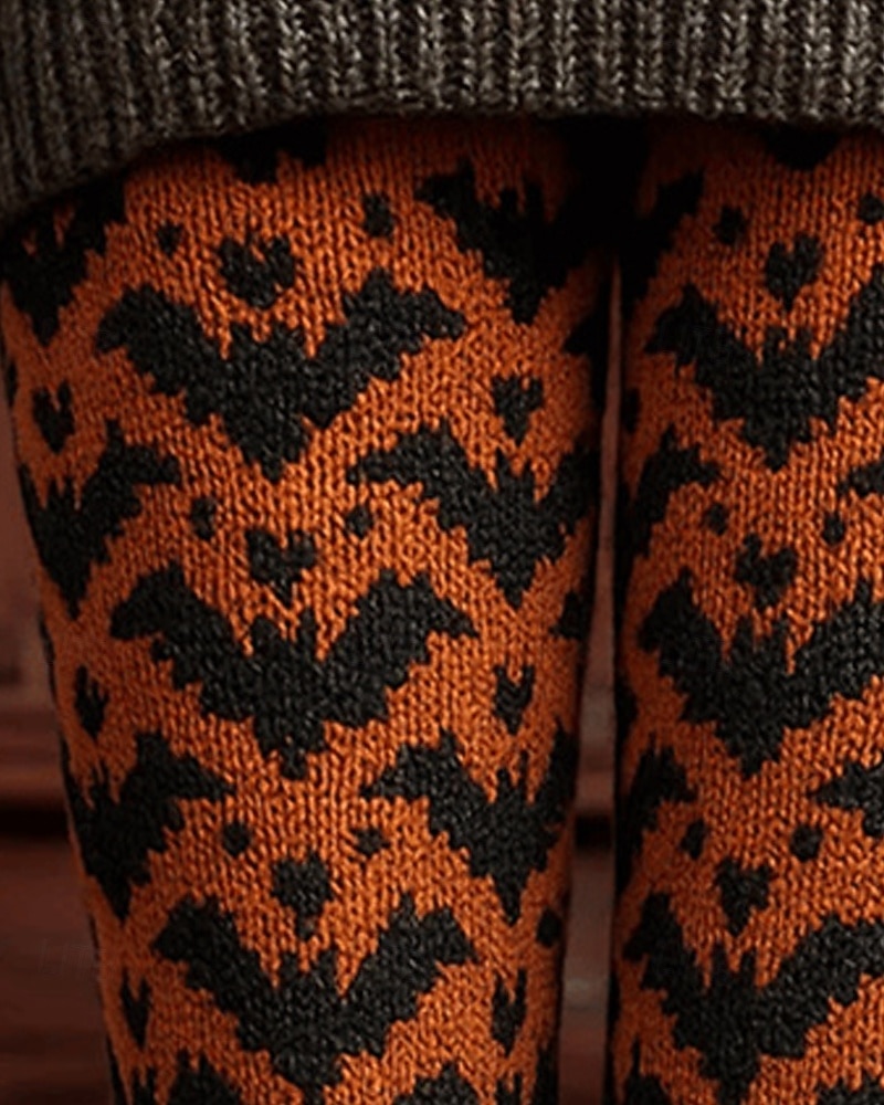 Dame Bukser Leggings Koselige leggings Gatemote Fritid Full lengde Høy Midje Grafiske trykk Elastisk midje Trykt mønster Pusteevne Bekvem Elastisk Feriereise Gate Dagligdagstøy Oransje Sommer Vår Høst 2025 - $23.99 –P2