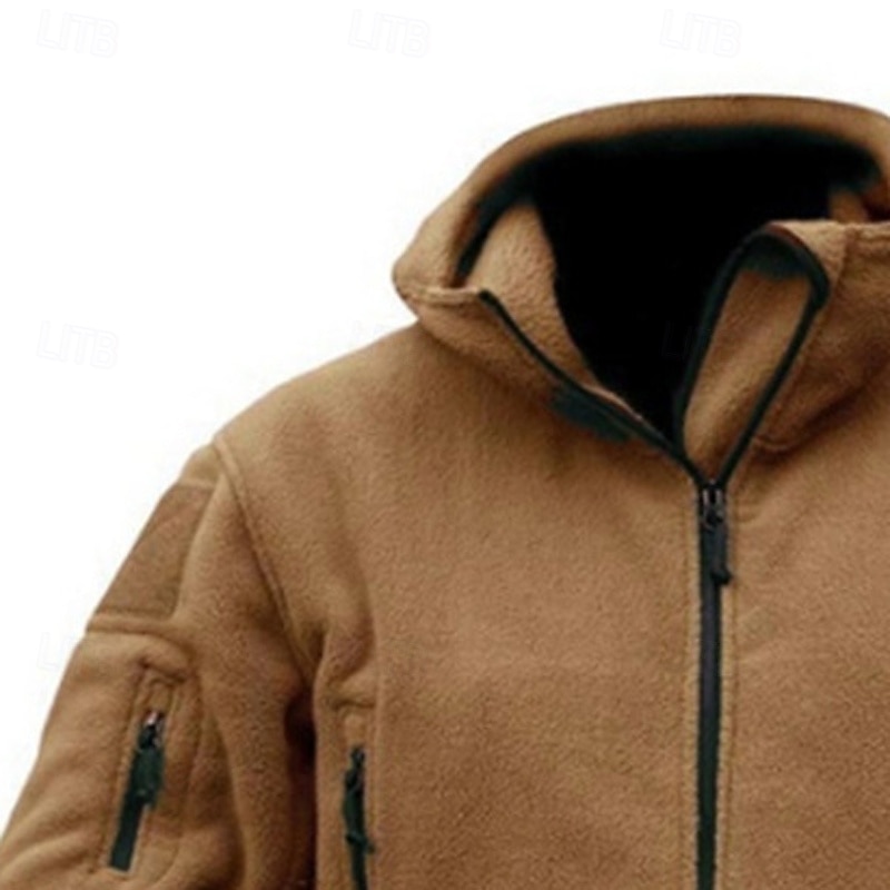 Per uomo Felpa con cappuccio Felpa con cappuccio a zip intera Felpa con cappuccio in pile Felpa con cappuccio tattica Nero Verde militare Cachi Grigio Con Cappuccio Semplice Tasca Sport & Outdoor del 2025 a $27.99 –P6
