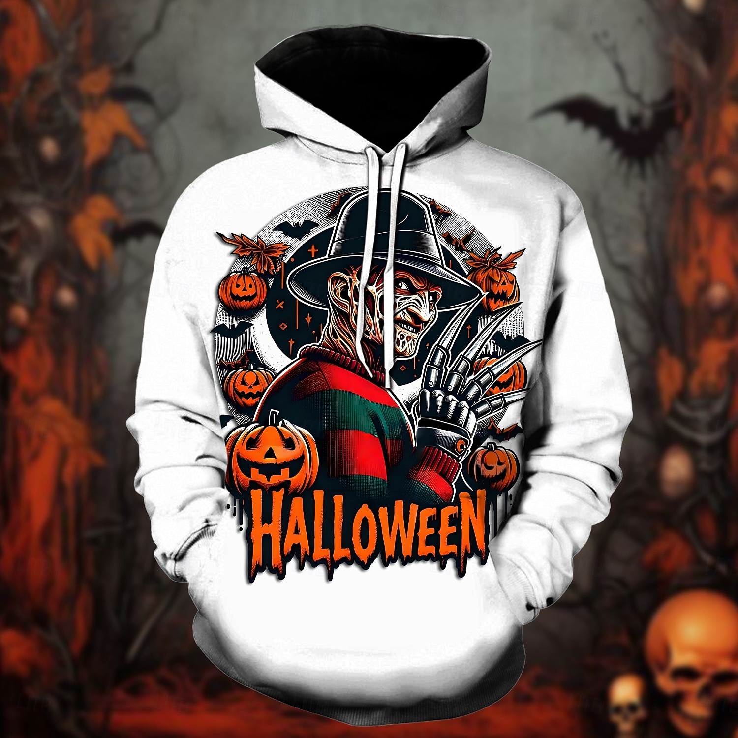 Noční můra v Elm street Freddy Krueger Kapuce Pullover Postavička Grafika Pro Pánské Dámské Unisex Dospělé předvečer Všech svatých Karneval 3D tisk Výkon Párty 2025 - $29.99 –P1