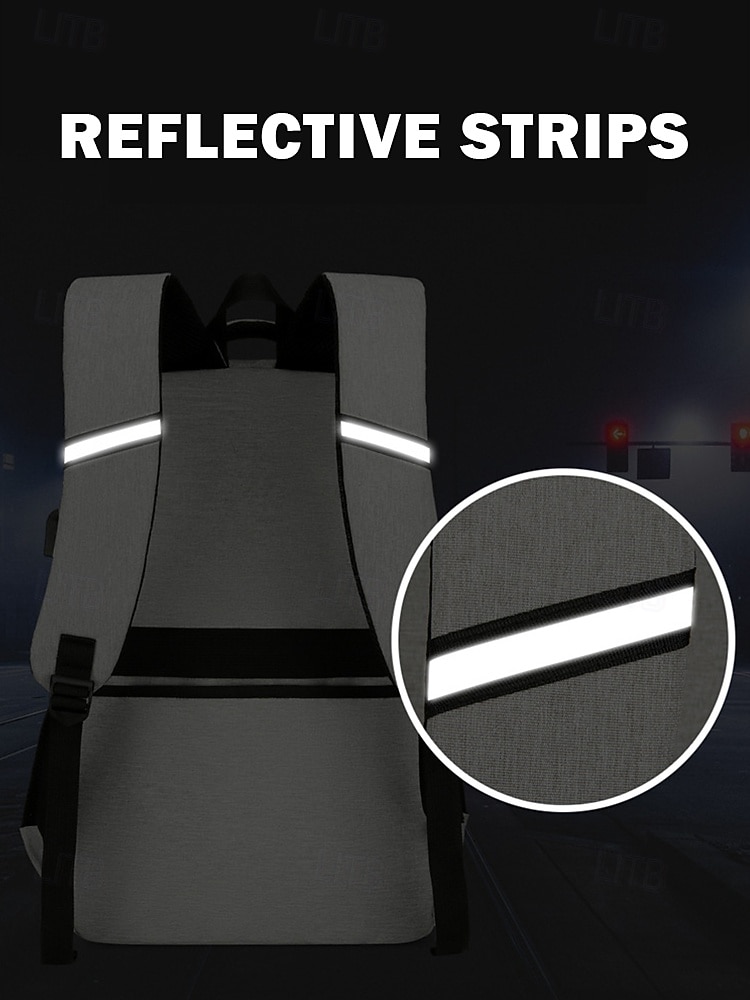 Men's Insulated Laptop Backpack with USB Charging Port - Waterproof Business Travel Bag with Lunch Compartment and Reflective Strips for Business Commuting, Outdoor Leisure Travel 2026 - $32.99 –P9