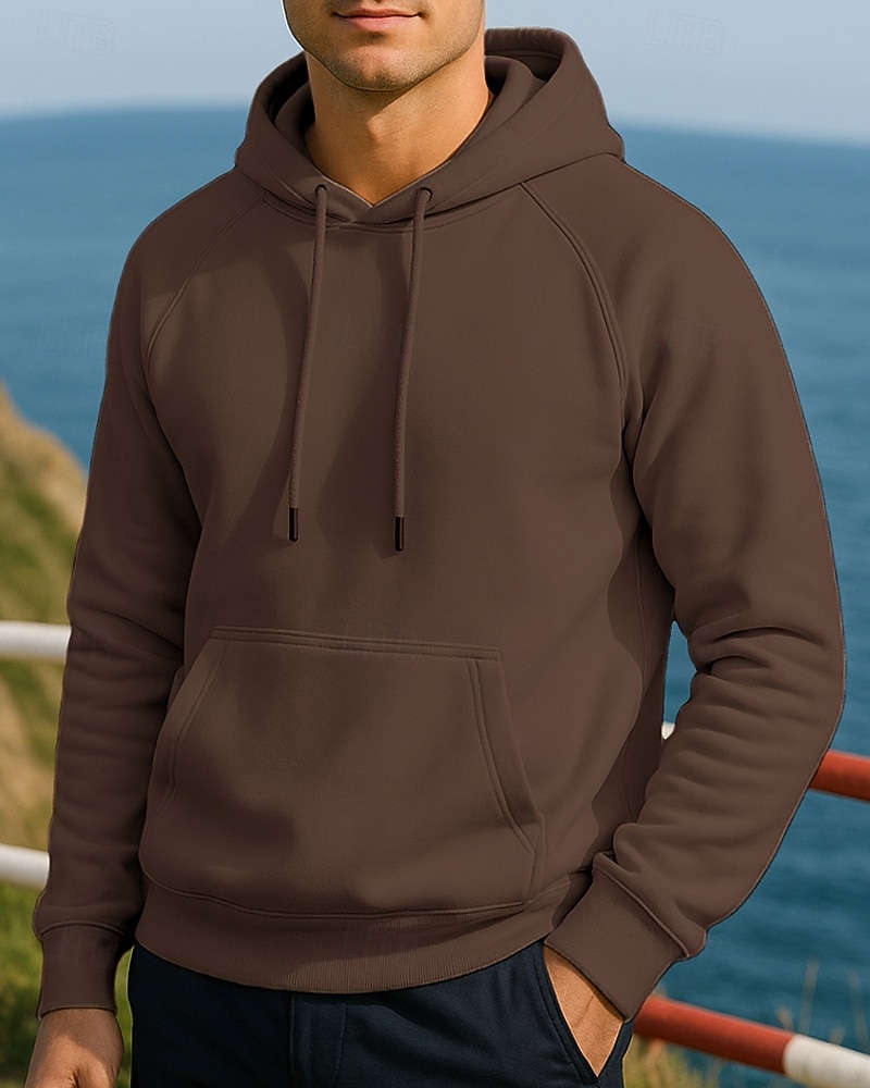 Hombre Sudadera informal Sudadera con capucha Con bolsillos Manga Larga Camiseta Ropa Deportiva Otoño Color sólido Moda Al Aire Libre Viaje Corriendo Ropa de deporte Ropa de Deporte Negro Amarillo 2025 - $21.99 –P8
