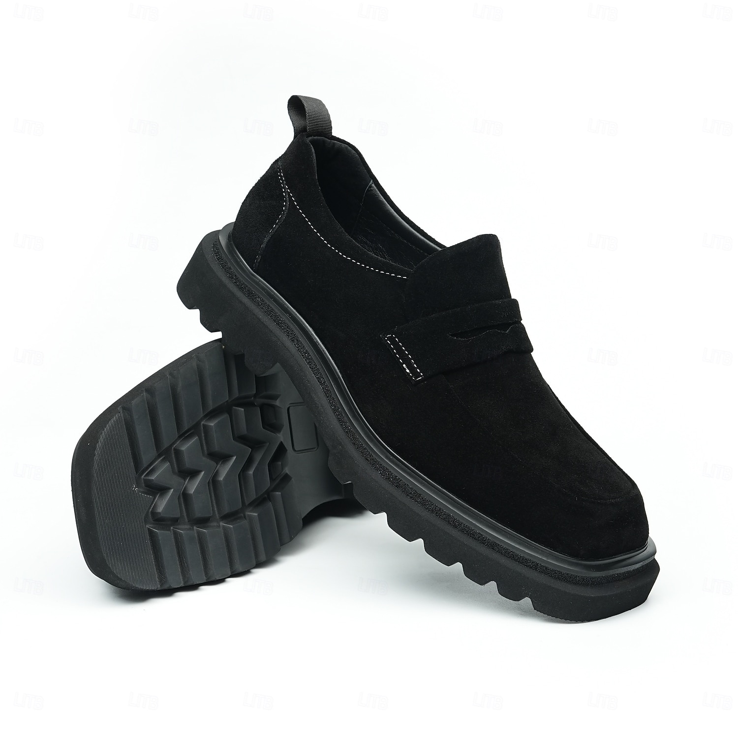 miesten naudannahkaiset mokkanahkaiset loaferit - klassiset business-rennot slip-on-pukukengät toimisto- ja juhlakäyttöön 2025 - $89.99 –P6
