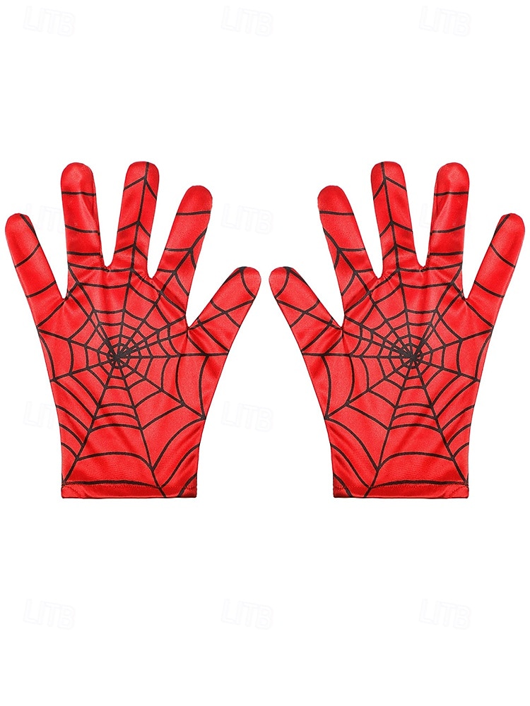 Gants d'Halloween en toile d'araignée pour homme – accessoire de costume de cosplay extensible pour fête, jeu de rôle et vie nocturne de 2025 ? $11.99 –P6