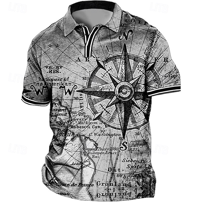 Homens Tamanho Grande Camiseta Polo Grande e Alto Estampas Abstratas Aberto para a Lateral Imprimir Manga Curta Primavera Verão Esportes Moda Roupa de rua Designer Ao ar livre Rua Blusas de 2026 por $21.99 –P3