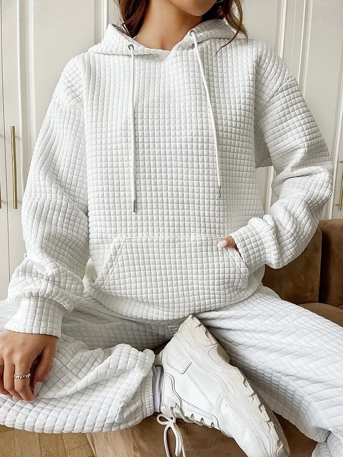 Per donna Felpa con cappuccio Casual Comodo Manica Lunga Con Cappuccio Top Regolari Casuale Tasca Frontale Marrone rossastro Nero Bianco Giallo Rosa Autunno Inverno del 2025 a $25.99 –P8