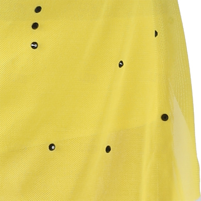 Rochie de Patinaj Artistic Pentru femei Fete Πατινάζ στο πάγο Rochii Albastru Negru / Galben Peteci Deschide Înapoi Plasă Spandex Înaltă Elasticitate Antrenament Profesional Competiție Ținută Patinaj 2025 - $229.49 –P6