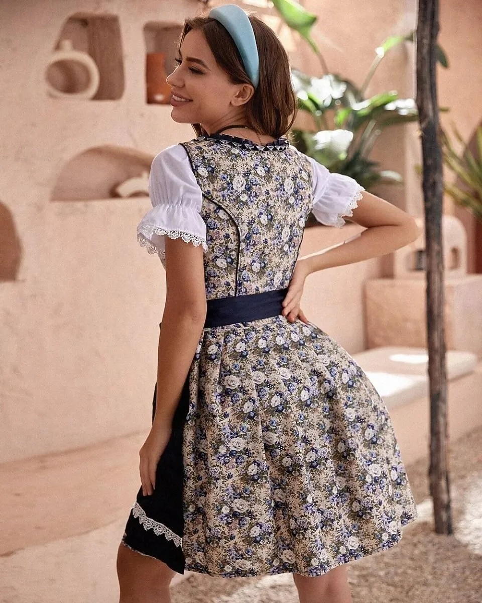 Oktoberfest Jurken Gemaskerd Bal Dirndl hulp in de huishouding Cosplay Weiden Dames Prestatie Halloween Doek in traditionele stijl Blouse Kleding Schort 2026 - $51.99 –P4