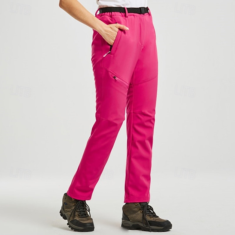 Жен. Брюки карго Флисовые штаны Брюки На каждый день Плюс бархат Полная длина Средняя талия Полотняное плетение Молния Карман Сохраняет тепло С защитой от ветра Удобный 2026 - $39.99 –P6