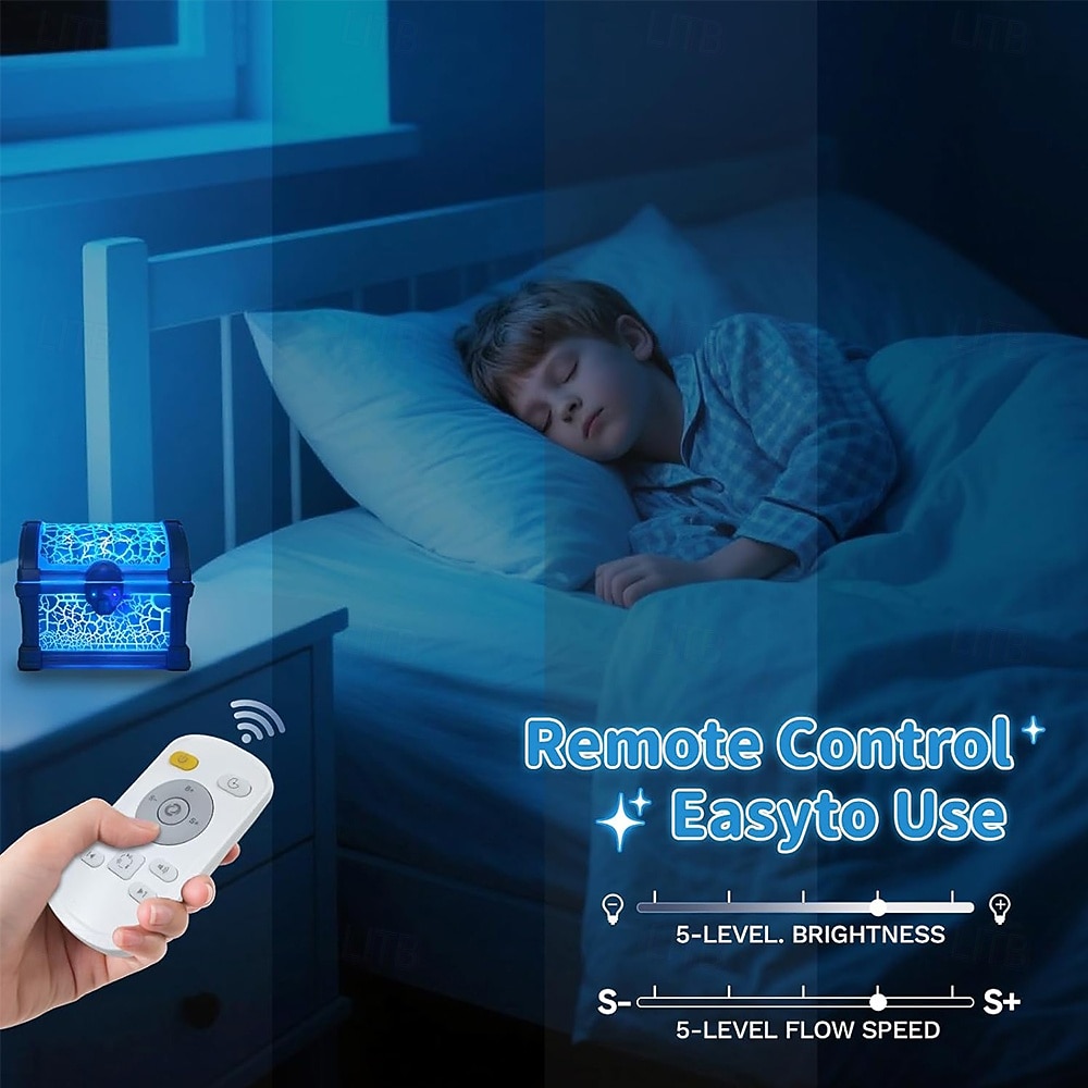 noorderlicht projector 7 kleuren schatkist nachtlampje aurora licht projector met 8 effecten &dimbare Galaxy Light sfeerverlichting voor de slaapkamer, cadeau voor kinderen, tieners en vrouwen 2025 - $58.99 –P4