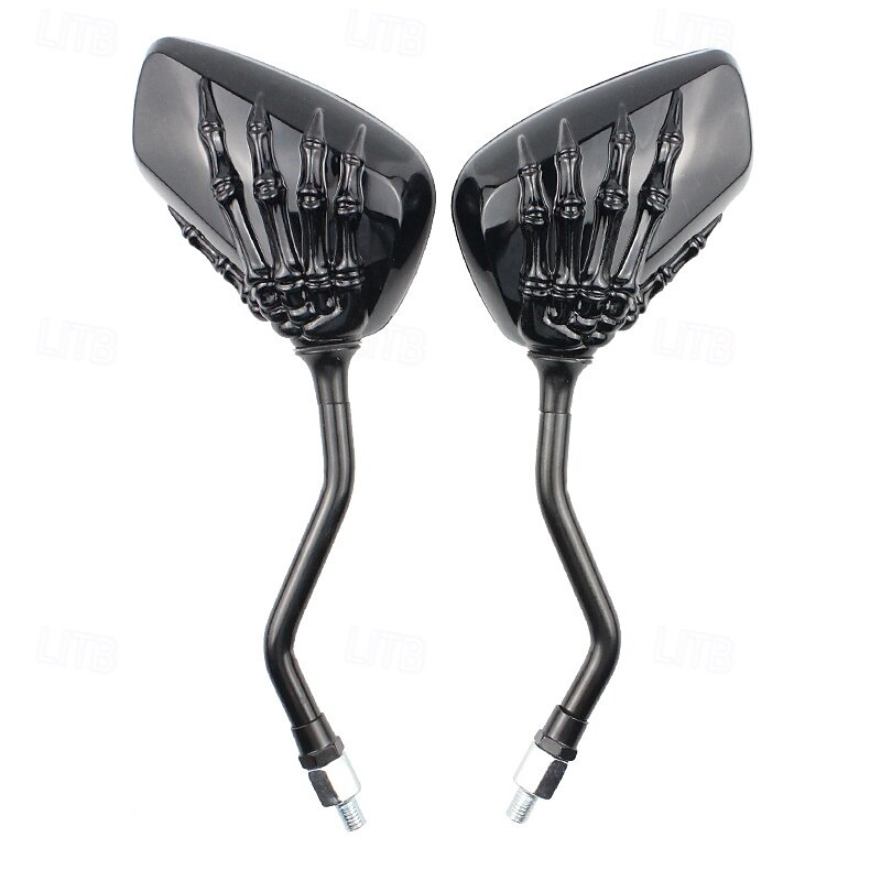 coppia di specchietti retrovisori laterali a forma di teschio, accessori per moto, design Ghost Claw, specchietti retrovisori modificati riflettenti per scooter elettrici Harley, parti di guida eleganti del 2025 a $13.49 –P12