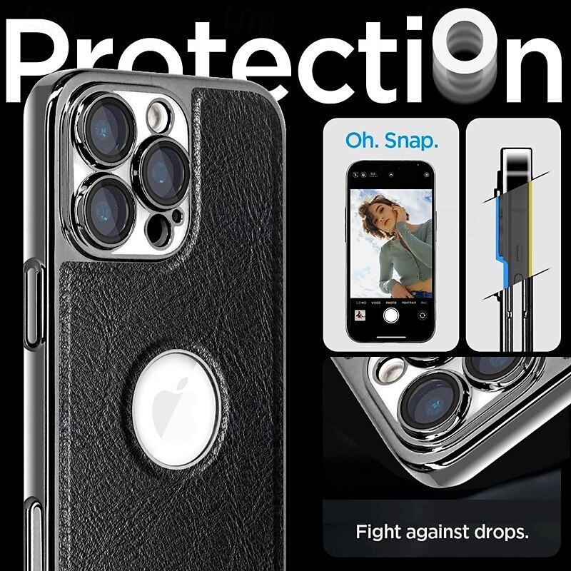 2025年 電話 ケース 用途 iPhone 16 15 14 Pro Max Plus 13 Pro Max バックカバー ワイヤレス充電をサポート 耐衝撃 レトロ風 TPU PUレザー コレクション – $13.99 –P10