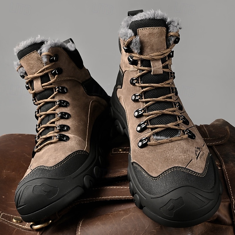 stivali tattici invernali da uomo con fodera in pelliccia: caldi stivali da trekking militari impermeabili per la sopravvivenza all'aperto, il campeggio e il freddo del 2026 a $69.99 –P3