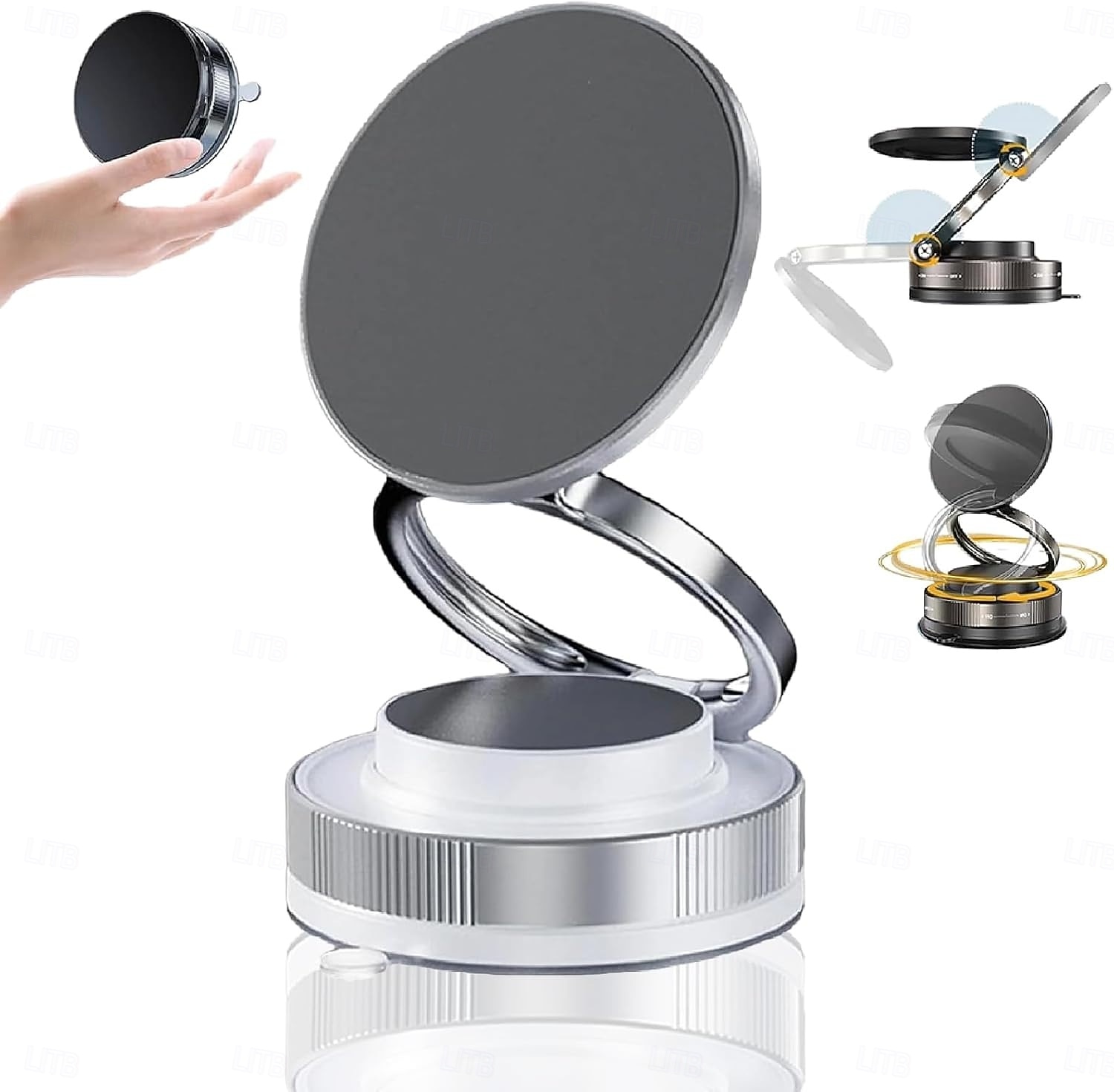 Регулируемый на 360 градусов вакуумный магнитный держатель для телефона, складное крепление на присоске, без помощи рук, держатели для сотовых телефонов Magsafe для вашего автомобиля/спортзала/зеркала 2026 - $15.99 –P2