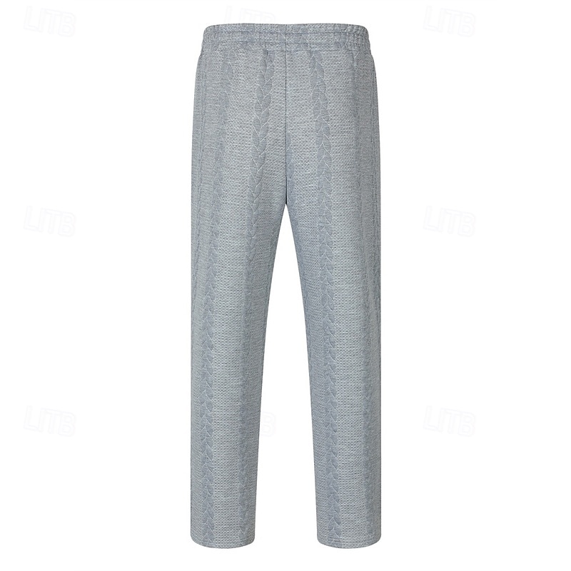 Homens Calças Esportivas Calças Jacquard Com Cordão Bolsos Tecido Conforto Esportes Diário Moda Casual Preto Branco Micro-Elástica de 2025 por $17.99 –P12