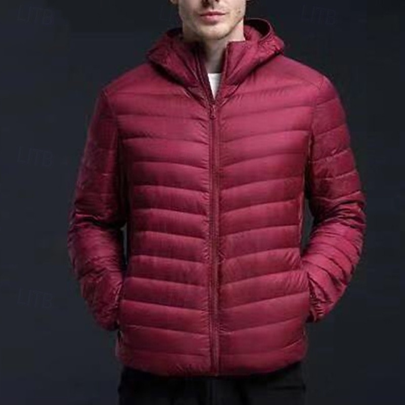 Per uomo Cappotto Invernale Giacca imbottita Giacca Imbottita Tasca Poliestere Vacanza Abbigliamento quotidiano Data Regolare Moda Casual Confortevole Calore Termico Inverno Colore Solido / Tinta del 2026 a $25.99 –P5
