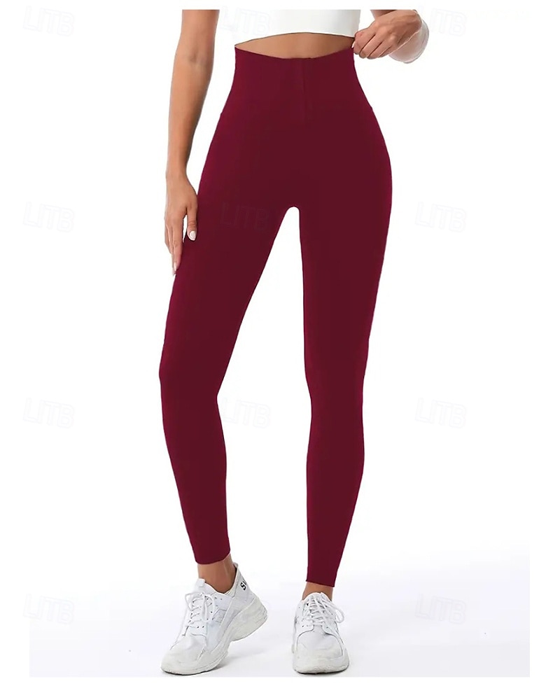 בגדי ריקוד נשים מִכְנָסַיִים חותלות טייץ נעים סגנון רחוב יום יומי באורך מלא טבעי אחיד אלסטית מותניים רך רחוב חגים לבוש יומיומי בורדו משמש אפור שחור סתיו רגיל 2025 - $16.99 –P2