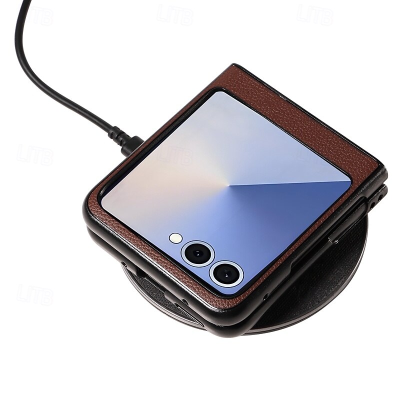 telefono Custodia Per Samsung Galaxy Z Flip 7 Z Flip 7 FE Z Flip 6 Z Flip 5 Copertura Posteriore Resistente agli urti Retrò TPU Pelle PU del 2025 a $9.99 –P11