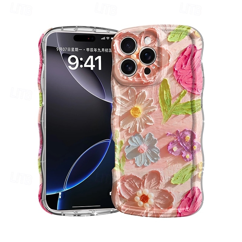 telefono Custodia Per iPhone 16 Pro Max Plus 16 15 Pro Max Plus Copertura Posteriore Resistente agli urti Fiore Floreale TPU del 2025 a $10.99 –P2