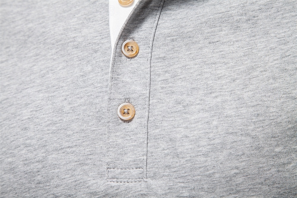 Homme Chemise en coton manche longue Couleur Pleine Frais Quotidien Occasionnel Boutons Henley École Entraînement Extérieur Toutes saisons Gris foncé Blanche Bleu T-shirt Henley de 2025 ? $32.99 –P20