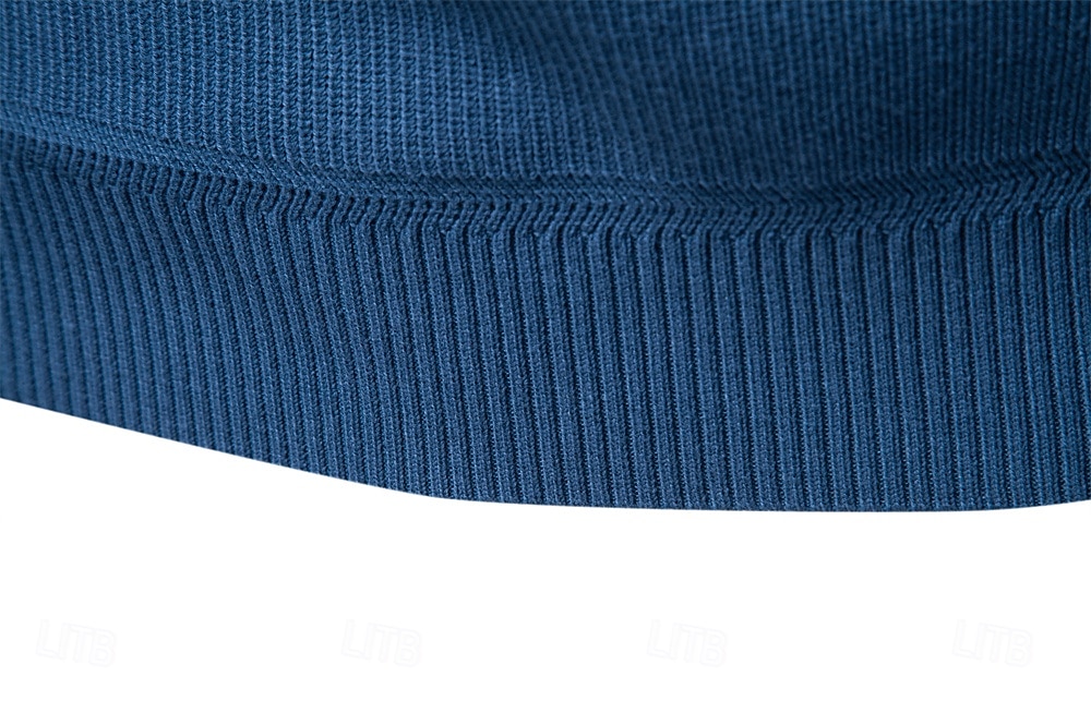 Miesten Pusero Neuloa Tavalliset topit Puolet vetoketjusta Tavallinen Pystykaulus Tyylikäs Aja sivuun Koulu Loma Vaatetus Kevät Syksy Musta Tumma laivastonsininen S M L 2025 - $50.99 –P18