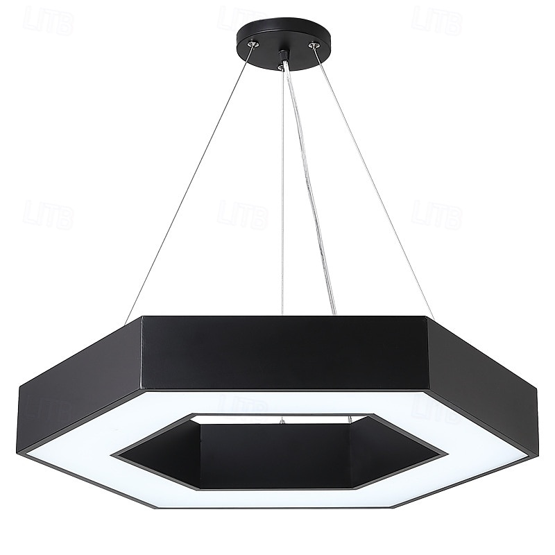 modern led függeszték, szabályozható fényerejű, modern csillár, állítható 1 hatszögletű függeszték nappaliba, étkezőbe, konyhába 2025 - $349.99 –P2