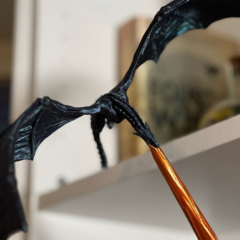 Drachenflamme Buchecke 3D gedruckt Drachenflamme Buchecke Regal Dekoration Unikat Fantasy Home Office Schreibtisch Ornament perfektes Geschenk für Buchliebhaber 2026 - $21.99 –P3