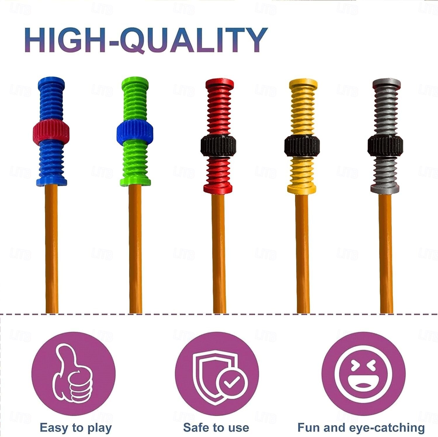 Penna a dado con dado per la decompressione, 10 pezzi, matita filettata per ADHD, strumento sensoriale silenzioso, penna rotante antistress, perfetta per scuola, ufficio, forniture per la casa del 2025 a $24.99 –P3