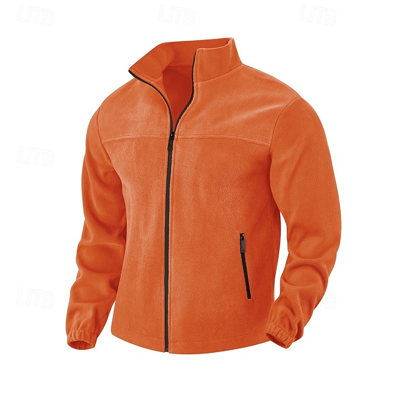 Per uomo Giacca Invernale Giacca in Pile Giacca Casual Vacanza Quotidiano Calore Termico Tasca Pile Autunno Inverno Semplice Moda Streetwear Collo alla coreana Regolare Nero Avorio Viola Arancione del 2025 a $33.99 –P13