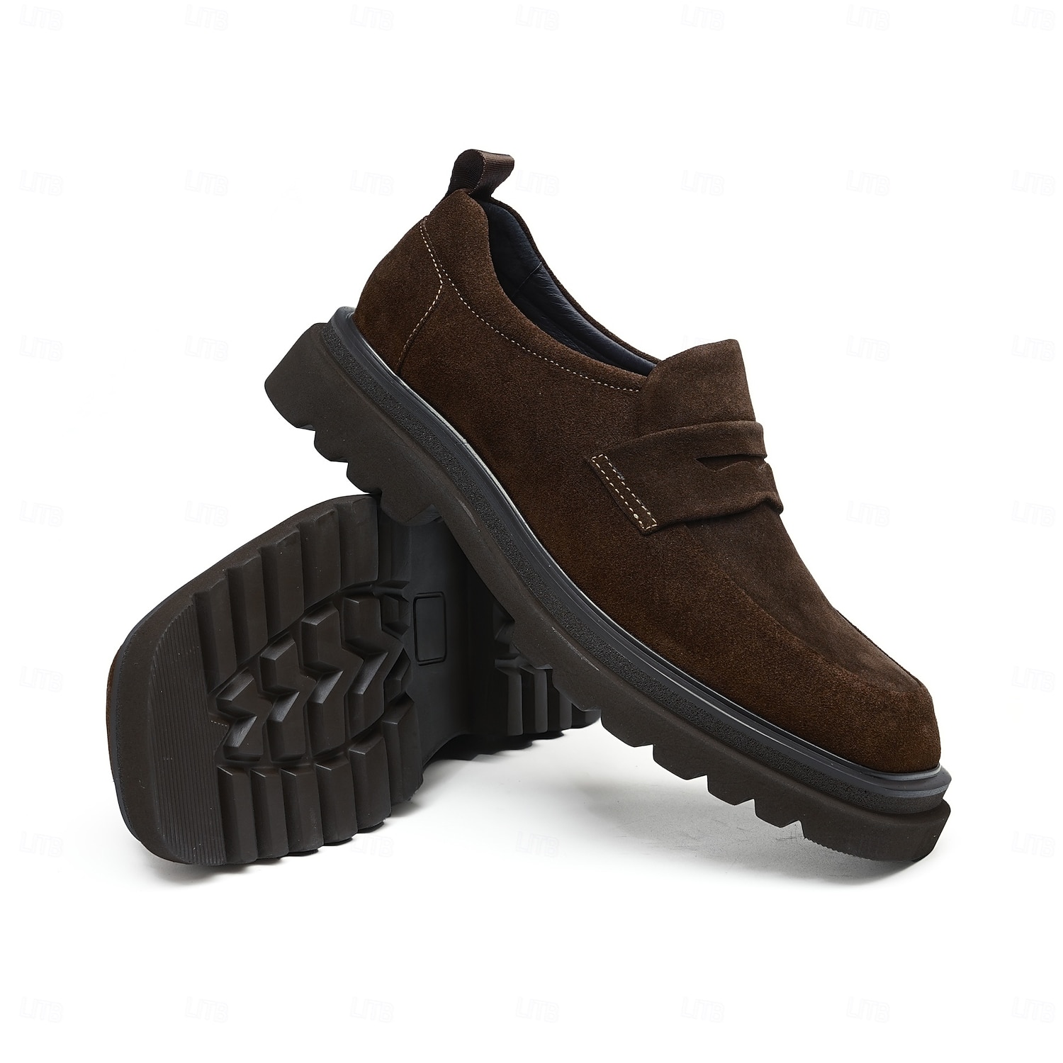 miesten naudannahkaiset mokkanahkaiset loaferit - klassiset business-rennot slip-on-pukukengät toimisto- ja juhlakäyttöön 2025 - $89.99 –P3