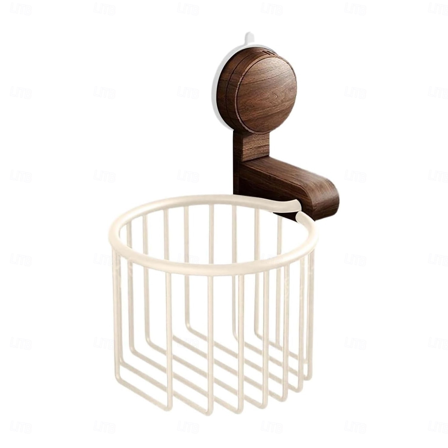 Toiletrolhouder van walnoothout, zelfklevend, zonder boren, ruimtebesparende opbergrek voor keuken of badkamer 2025 - $20.99 –P10