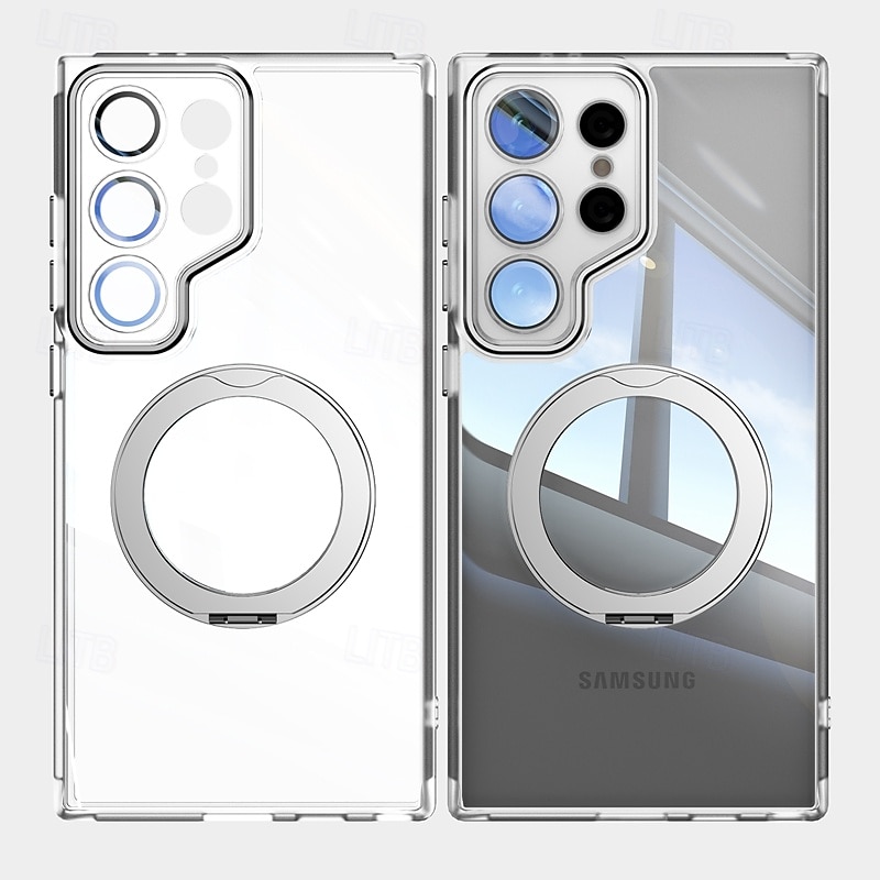 טלפון מגן עבור סמסונג גלקסי S25 Ultra S24 Ultra S23 Ultra S24 FE כיסוי אחורי מגנטי רגלית עמיד בזעזועים שִׁריוֹן TPU 2025 - $13.99 –P4