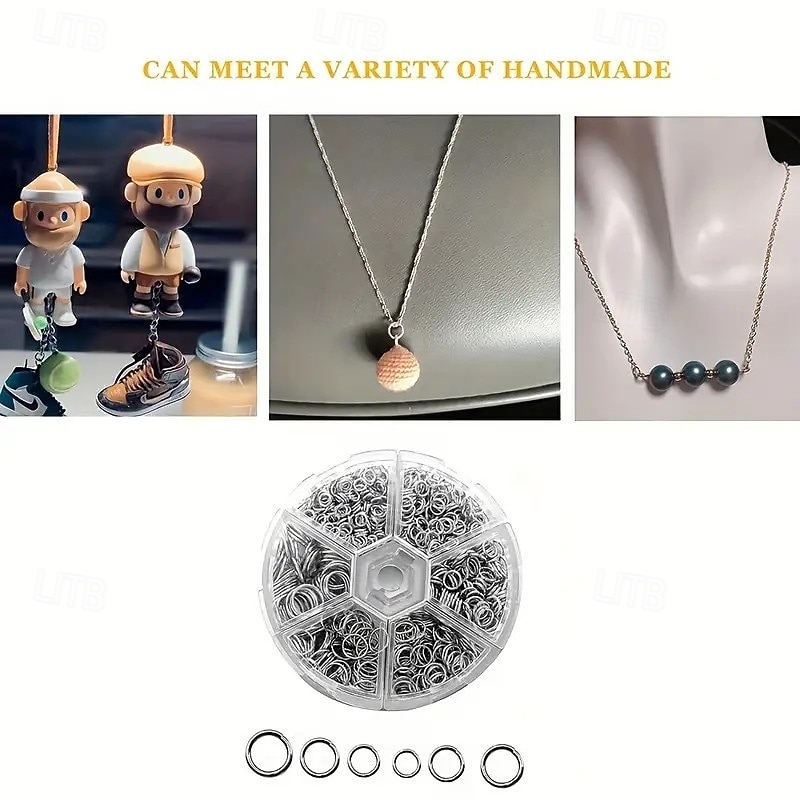 960 ks spojovacích kroužků s O-kroužky – kovové otevřené kroužky pro výrobu šperků, náramků, náušnic &náhrdelníky 2026 - $13.99 –P6