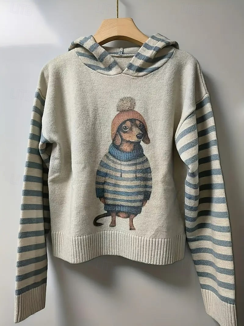 Γυναικεία Φούτερ πουλόβερ με κουκούλα και πουλόβερ Κουρελού Στάμπα Φλοράλ Ριγέ Κομψό στυλ street Καθημερινό Μακρυμάνικο Με Κουκούλα Κανονικά μπλουζάκια Δρόμος Αργίες Εξόδου 2026 - $25.99 –P2