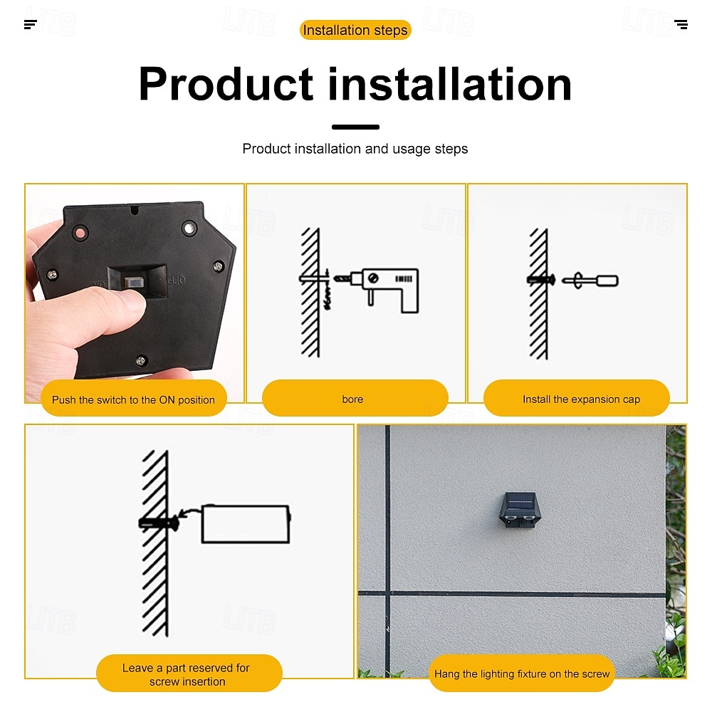 2/4 stuks zonne-wandlampen voor buiten, waterdicht, heklamp, tuinmuurlamp, huis, balkon, vakantiedecoratie, sfeerverlichting, villa, straatverlichting 2026 - $21.99 –P16