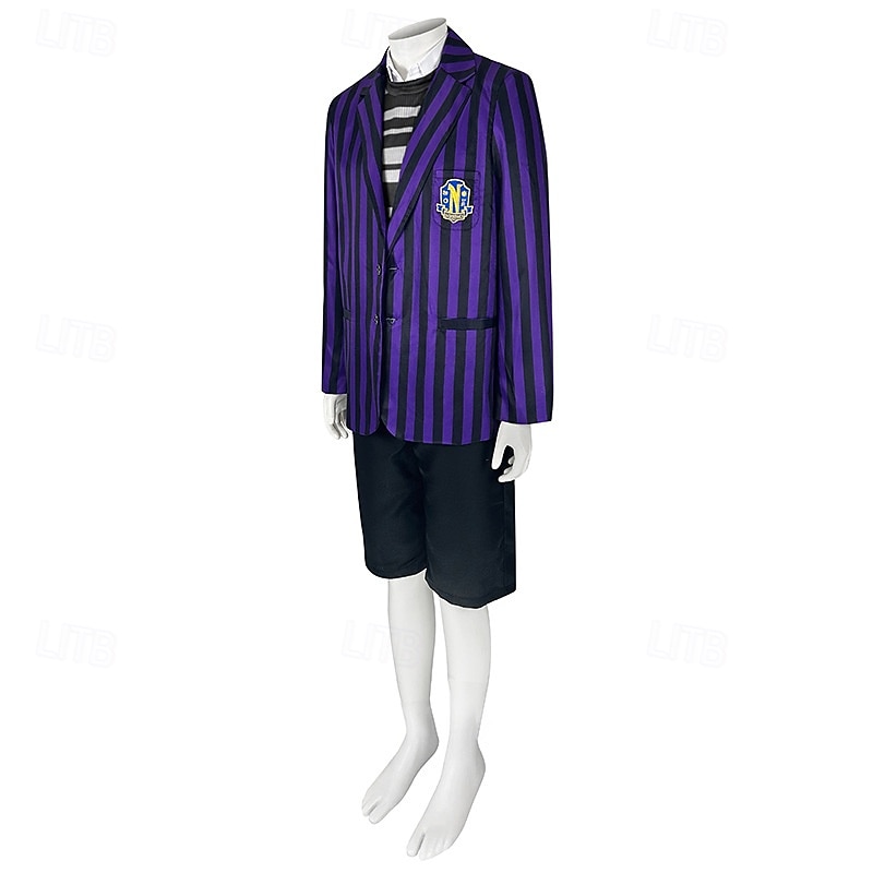 Szerda Addams Addams család Soha többé Akadémia Pugsley Felszerelések Jelmez Szerepjáték Filmsztár jelmez for Férfi Fiú Felnőttek Gyermek Mindszentek napja Farsang Teljesítmény Parti 2025 - $58.99 –P3