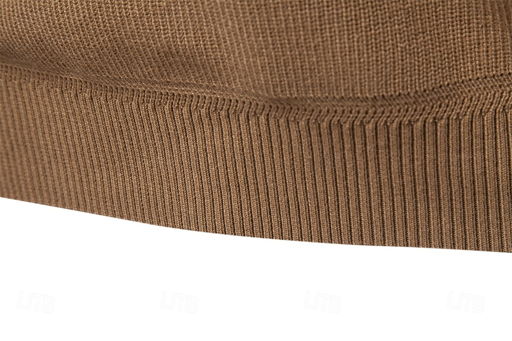 Miesten Pusero Neuloa Tavalliset topit Puolet vetoketjusta Tavallinen Pystykaulus Tyylikäs Aja sivuun Koulu Loma Vaatetus Kevät Syksy Musta Tumma laivastonsininen S M L 2025 - $50.99 –P26