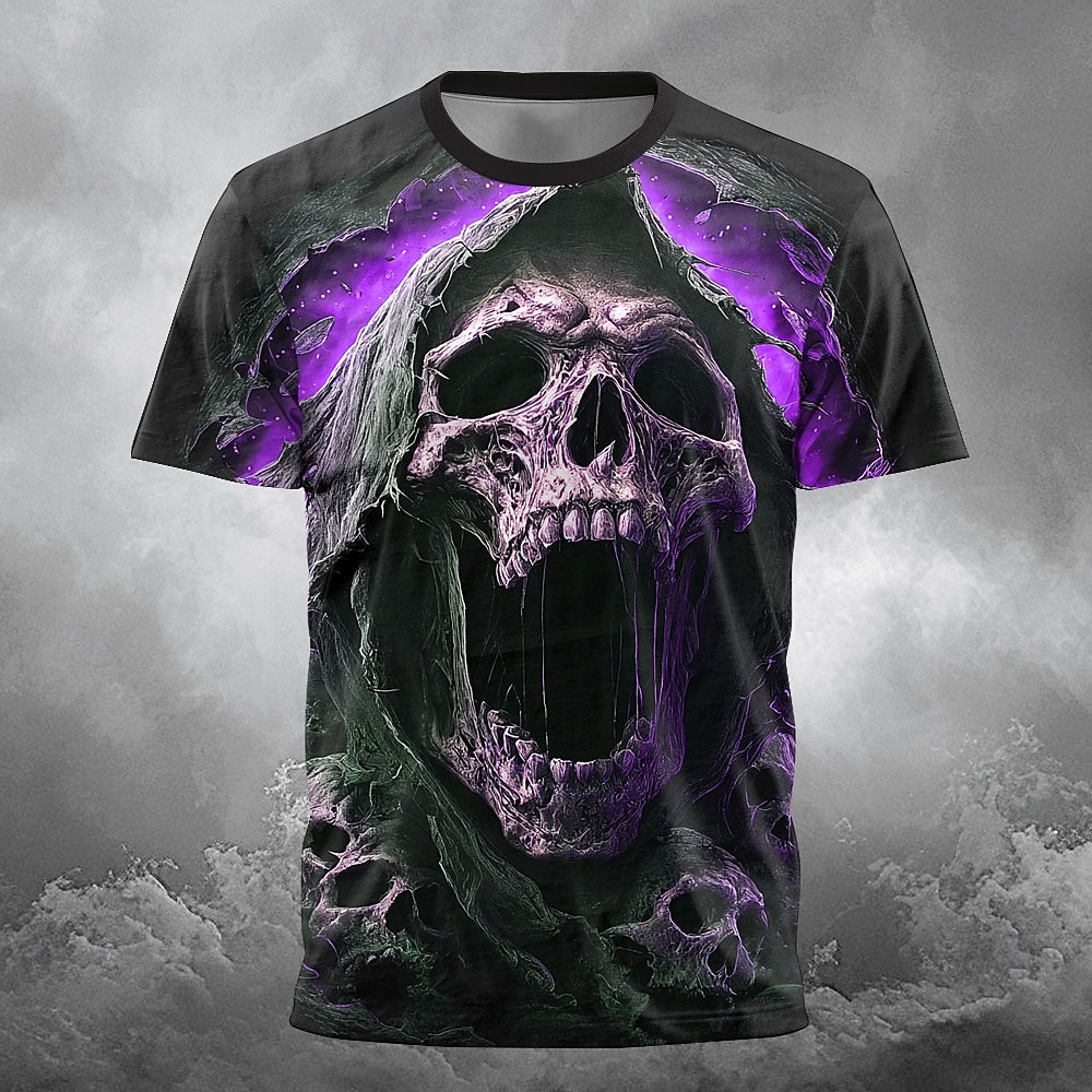Per uomo La Morte 3D Mietitrice Maglietta Manica Corta maglietta Stampa 3D Girocollo Camicia Esagerato Designer Orrore Feste Streetwear Ferie Giallo Rosso Viola Estate Primavera Abbigliamento S M L del 2026 a $22.99 –P4