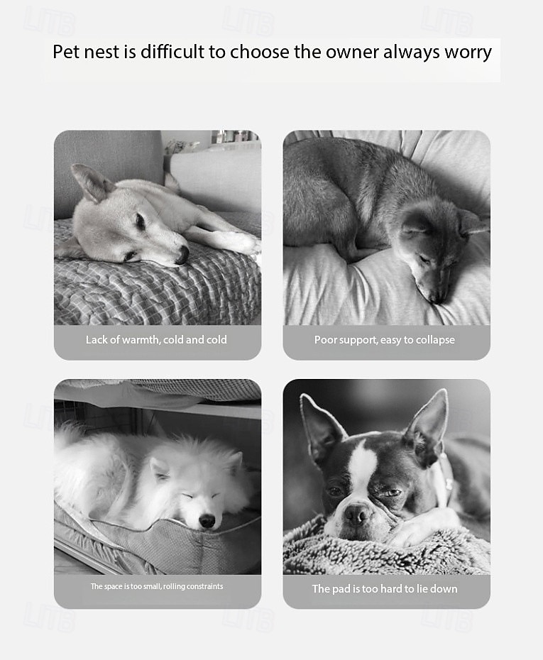 Tapis de lit pour animaux de compagnie épais et chaud pour chiens et chats coussin en coton amovible et lavable coussin de sol réversible matelas confortable pour animaux de compagnie gris et marron de 2026 ? $16.49 –P2