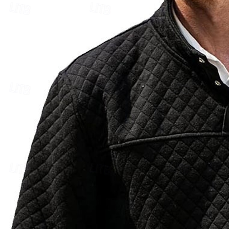 Homens Moletom Moletom Waffle Moletom com capuz Adamascado Preto Branco Verde Cinzento Colarinho Clerical Tecido Patchwork Desportos e Ar livre Casual Diário Roupa de rua Legal Roupa de Esporte de 2025 por $27.99 –P7