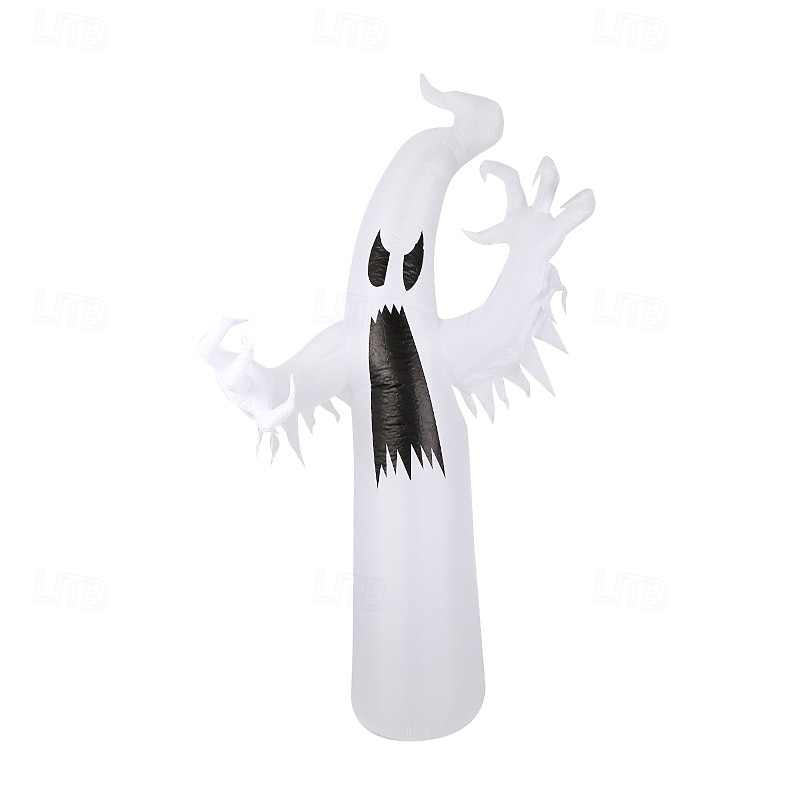 1 lampada gonfiabile da 2,4 m/8 piedi con striscia luminosa bianca a forma di fiamma per Halloween, modello ad aria, per interni ed esterni, cortile, giardino, prato, atmosfera di festa, spina del 2025 a $47.99 –P8
