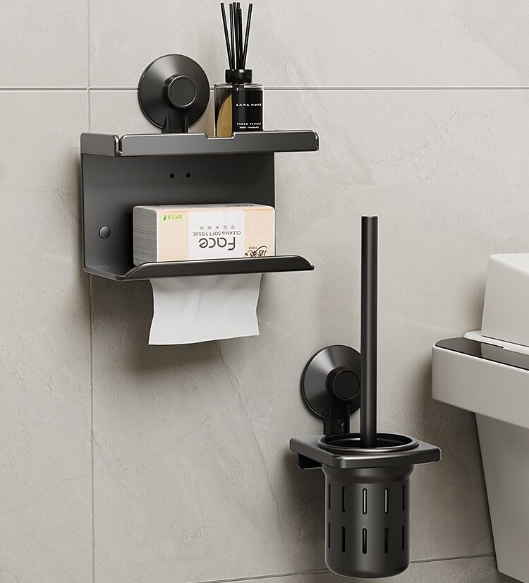ёршик для унитаза и держатель, держатель для бумажных полотенец, набор аксессуаров для ванной на присоске, настенные аксессуары для ванной комнаты 2025 - $28.99 –P3