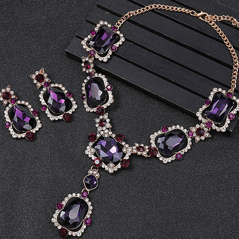 Sieradenset 2 Kromi 1 Ketting Oorbellen Dames Elegant Vintage Modieus Vintagestijl Klassiek Sieraden set Voor Bruiloft Feest Bruiloft gast 2025 - $29.99 –P9