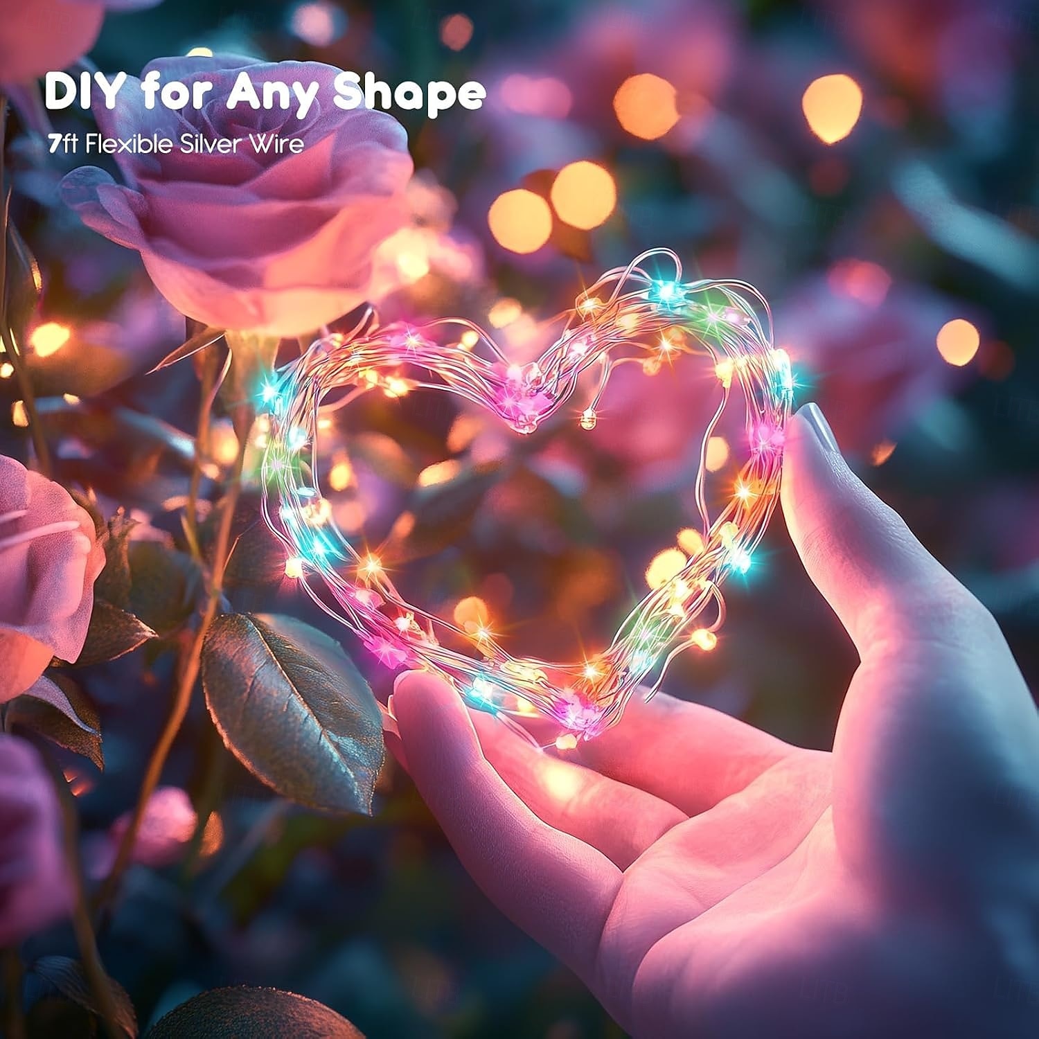 2026年 12個2M/7FT 20 LEDビームフェアリーストリングライトハロウィンウェディングバレンタインデー休日装飾銅線ライトストリングギフトボックス装飾CR2032 * 2電池DIY  コレクション – $14.49 –P12