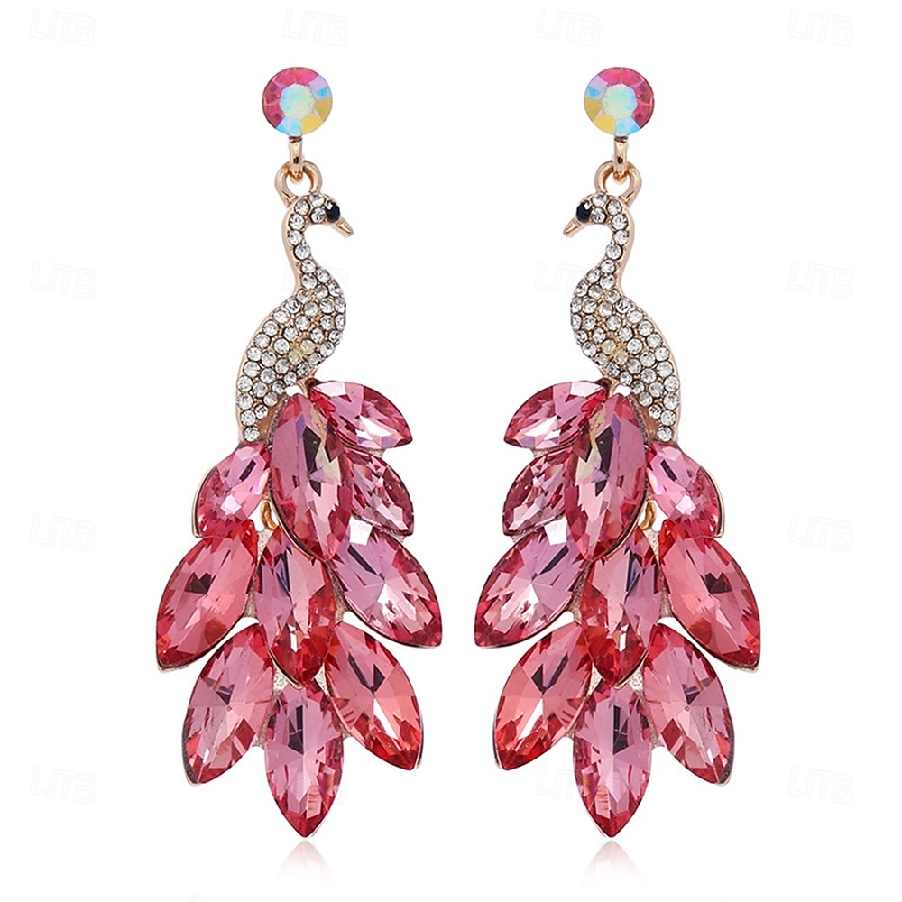 Boucle d'Oreille Créoles Le style rétro Poire Goutte ancien Mode Déclaration Des boucles d'oreilles Bijoux Rose foncé / Turquoise / Rose clair Pour Mariage Soirée Fête 1 Paire de 2025 ? $9.99 –P11