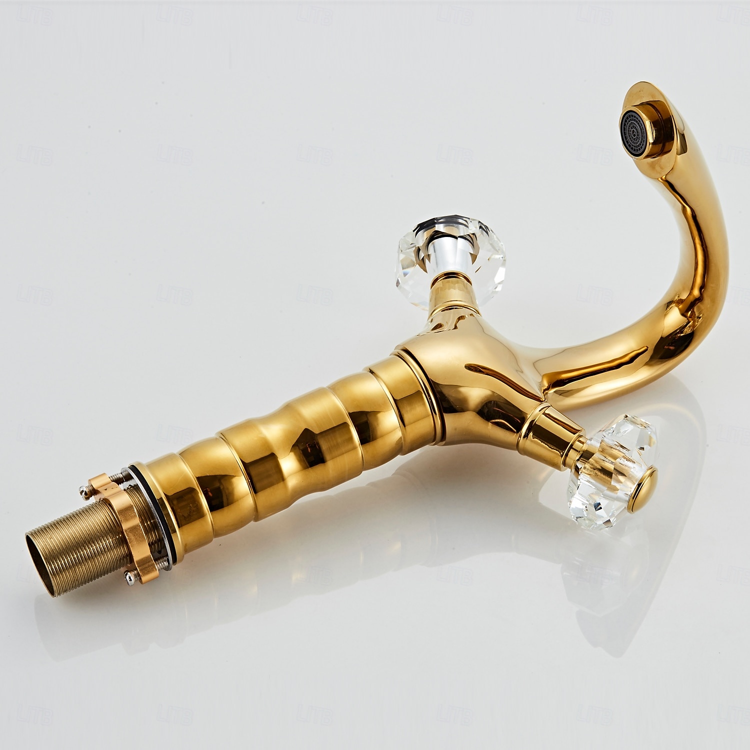 Robinet de lavabo - Classique Électroplaqué Ensemble central Deux poignées un trouBath Taps de 2026 ? $237.99 –P2