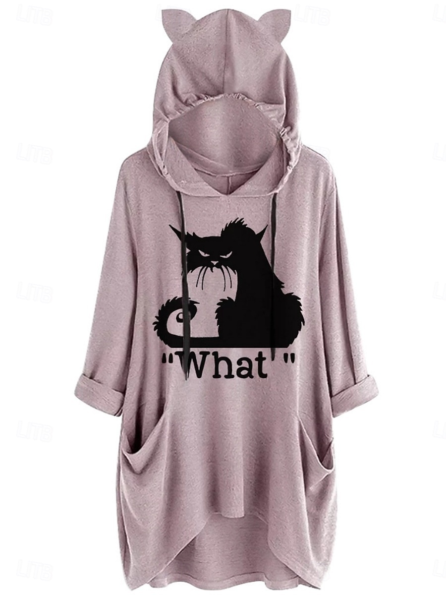 Femmes Sweat à capuche Uni Streetwear Occasionnel manche longue À capuche Hauts Réguliers Rue Fête Avec Poches Imprimé Jaune Rose Claire Bleu Gris Automne Hiver de 2025 ? $22.99 –P8