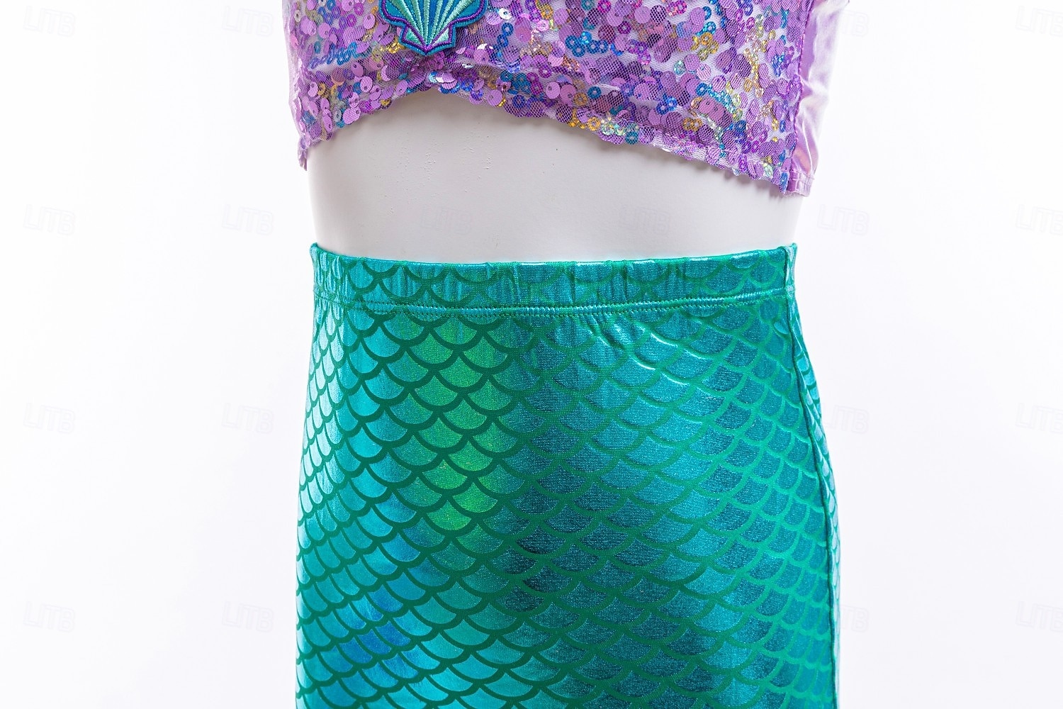 Mädchenkleid Meerjungfrau ärmellos Performance Halloweenkleid Cosplay Kostüm süß Polyester Sommer 4-7 Jahre mehrfarbig blau lila Performance Party Halloween einfache Halloweenkostüme verkleiden 2025 - $39.99 –P8