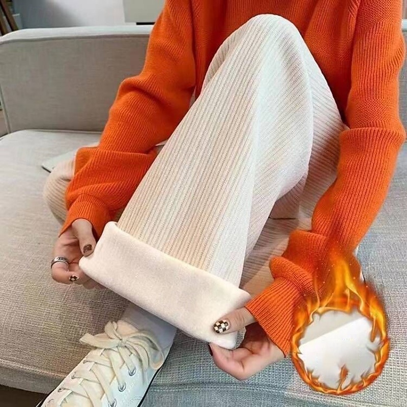 Women's Causal Pants Sports Fleece Pants Fleece Lined Thermal Warm High Waist Athletic Pilates Running Bottoms Solid Color Black White Winter Sports Activewear 2026 - $17.99 –P1