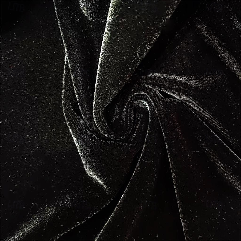 abito da sirena in velluto bordeaux nero in due pezzi, abito per la madre della sposa, elegante, semplice, con revers, lunghezza alla caviglia, manica lunga, tinta unita 2025 del 2025 a $169.99 –P3